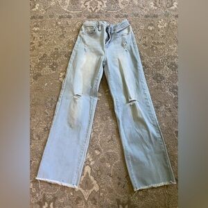 Light Blue Distressed Girls Jeans